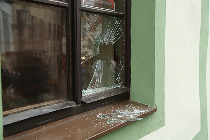 A2B Glass are able to board up broken windows while they are being repaired in Melksham.